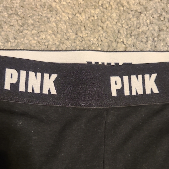 PINK Victoria's Secret Black Leggings with Logo Waistband - Picture 2 of 3